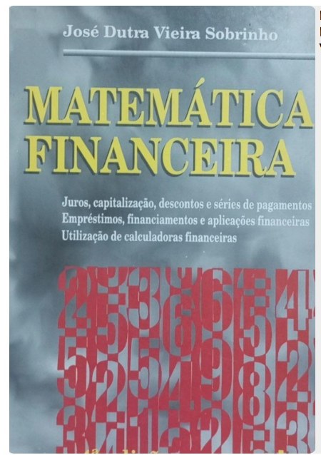 Capa do livro Matemática Financeira, de José Dutra Vieira Sobrinho